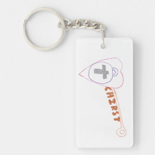 Christ is the Key Acrylic Rectangular Key Ring