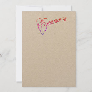 Christ is the Key Fat Invitation Card