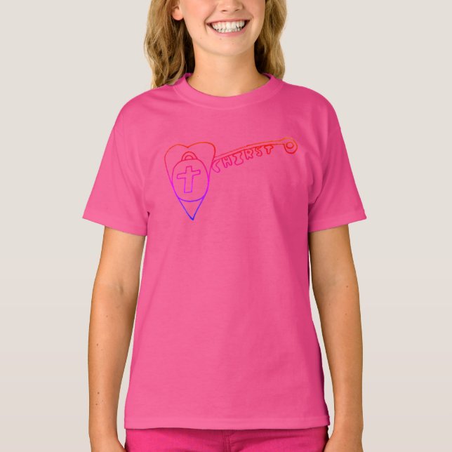 Christ is the Key Girls Basic T-shirt (Front)