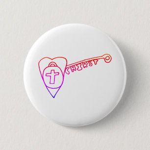 Christ is the Key Round Badge