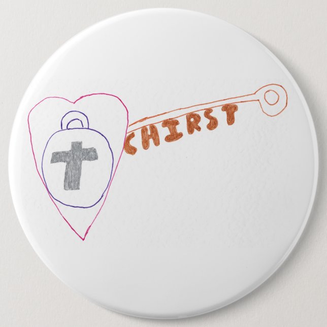 Christ is the Key Round Badge (Front)