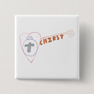 Christ is the Key Square Badge