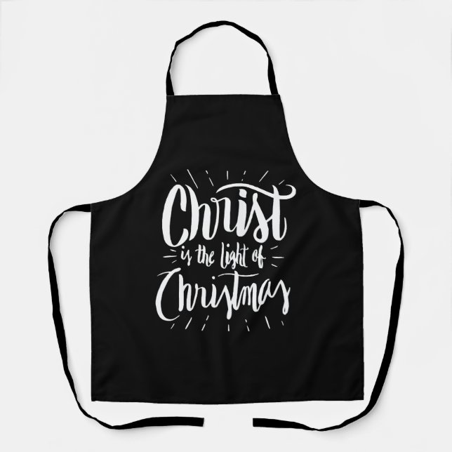 Christ is the Light of Christmas - Christian Holid Apron (Front)