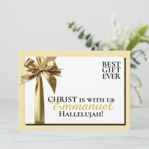 CHRIST IS WITH US Best Gift Ever Christmas Holiday Card