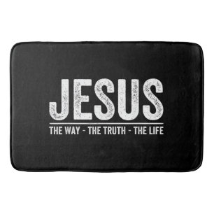 Christ Jesus The Way. The Truth. The Life Blessed  Bath Mat