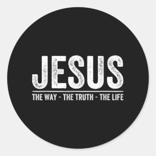 Christ Jesus The Way. The Truth. The Life Blessed Classic Round Sticker