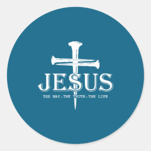 Christ Jesus The Way. The Truth. The Life Blessed Classic Round Sticker