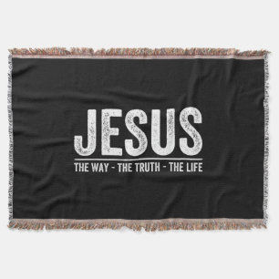 Christ Jesus The Way. The Truth. The Life Blessed Throw Blanket