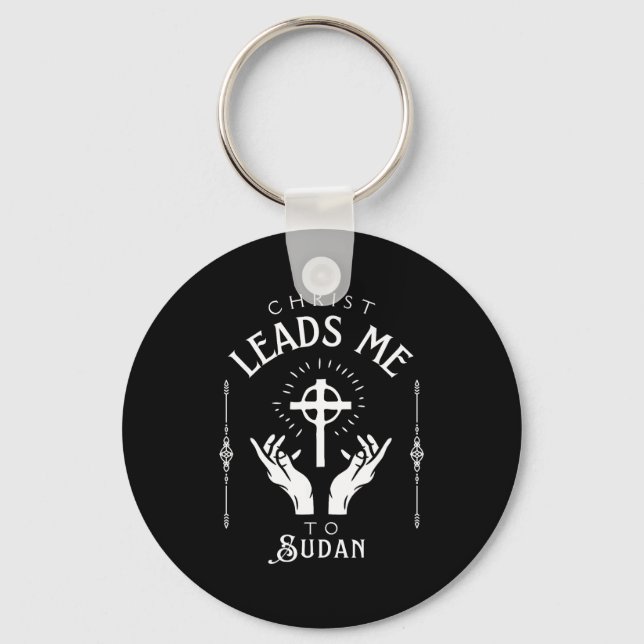 Christ Leads Me To Sudan  Key Ring (Front)