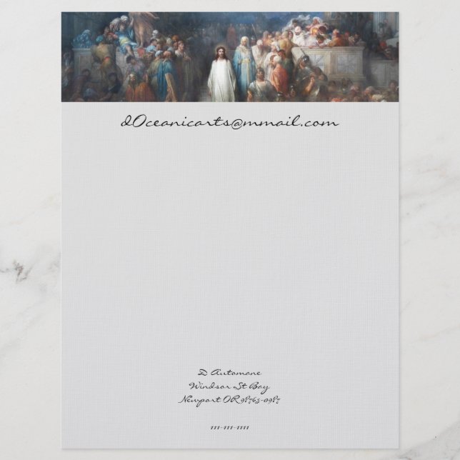 Christ Leaving Praetorium Customised Letterhead (Front)