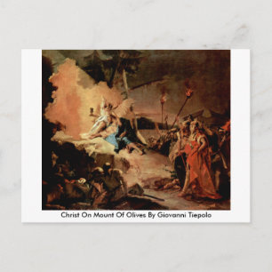 Christ On Mount Of Olives By Giovanni Tiepolo Postcard
