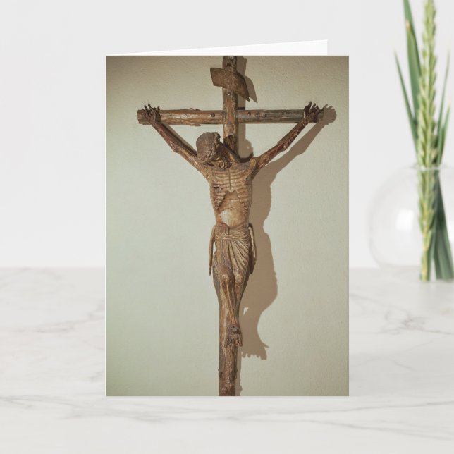Christ on the Cross, called "Le Devot Christ" Card (Front)