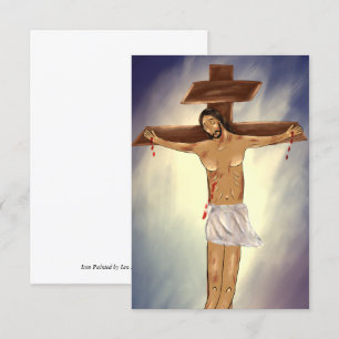 Christ on the Cross Paper Icon Card