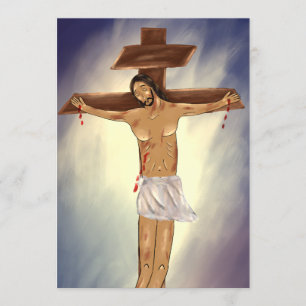 Christ on the Cross Paper Icon Card