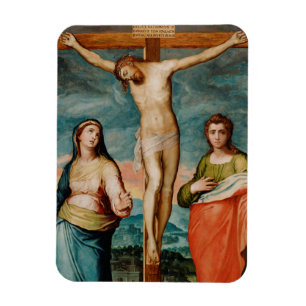 Christ on the Cross with Saints Magnet