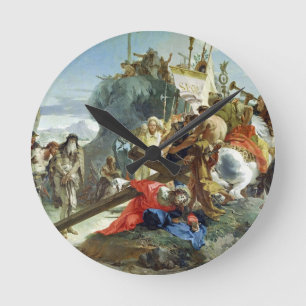 Christ on the Road to Calvary, 1749 (oil on canvas Round Clock