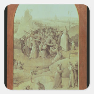 Christ on the Road to Calvary Square Sticker