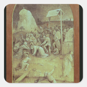 Christ on the Road to Calvary Square Sticker
