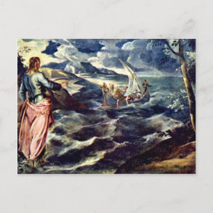 Christ On The Sea Of Galilee By Tintoretto Jacopo Postcard