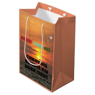 Christ Our Saviour Was Born Today Medium Gift Bag