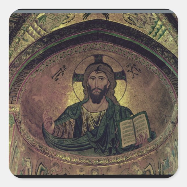 Christ Pantocrat in the apse Square Sticker (Front)