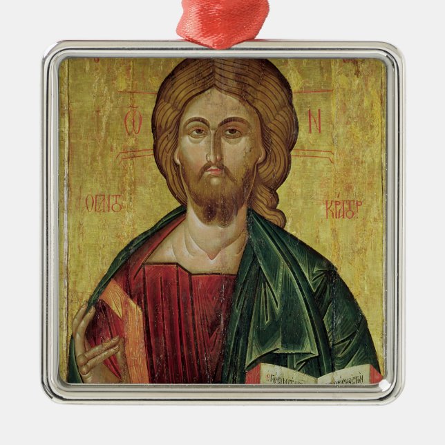 Christ Pantocrator, 1607 Metal Tree Decoration (Front)