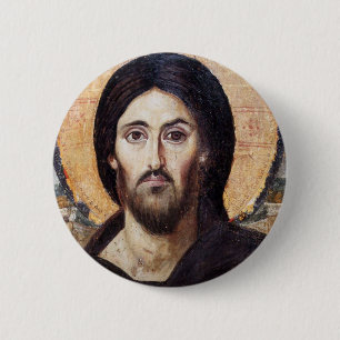 Christ Pantocrator 6 Cm Round Badge
