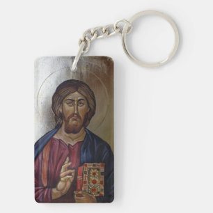 Christ Pantocrator - Byzantine Style Icon Key Ring