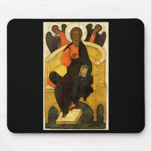 Christ Pantocrator Jesus Enthroned Savior Christia Mouse Mat