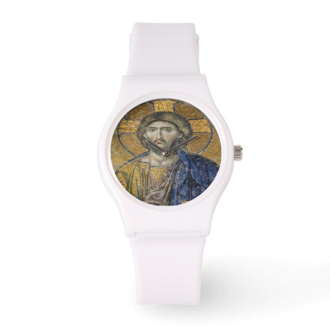 Christ Pantocrator Mosaic Iconic Religious Roman A Watch (Front)