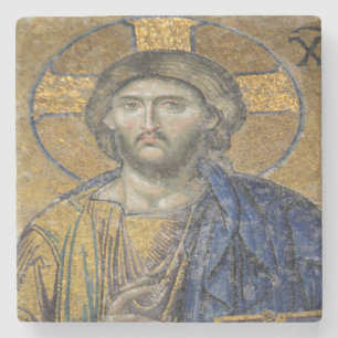 Christ Pantocrator Mosiac Hagia Sophia Stone Coaster