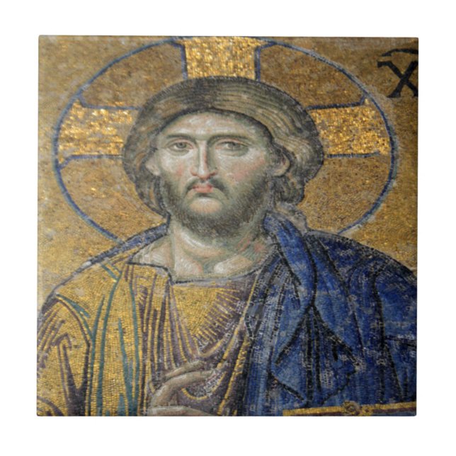 Christ Pantocrator Mosiac Hagia Sophia Tile (Front)