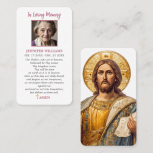 Christ Pantocrator Prayer Card The Lord's Prayer