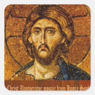 Christ Pantocrator Square Sticker