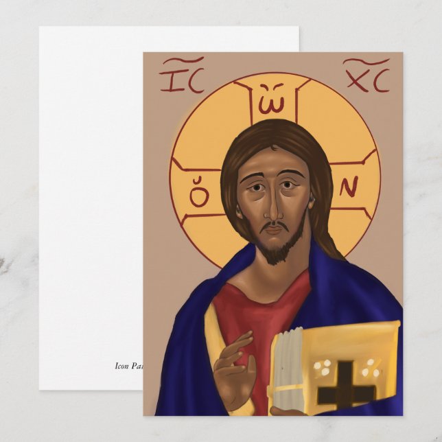 Christ Paper Icon Card (Front/Back)