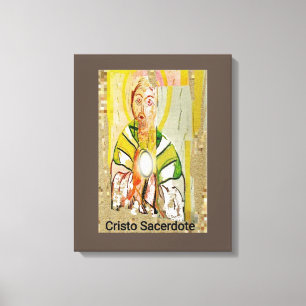 Christ Priest Stretched Canvas Print