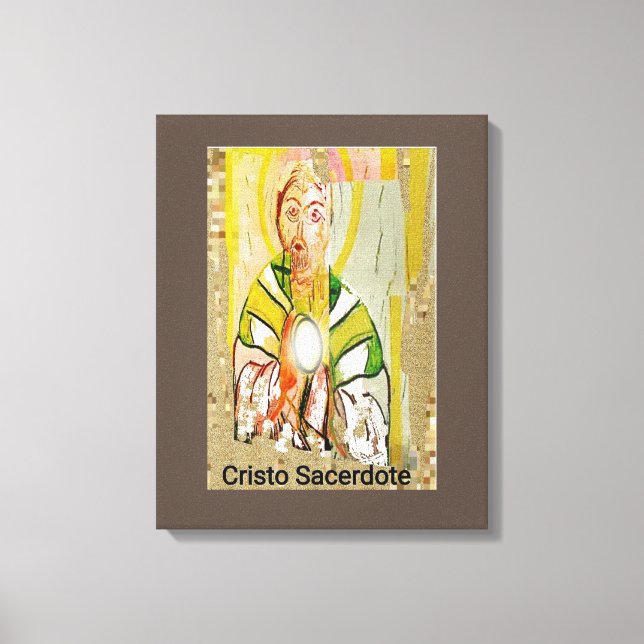 Christ Priest Stretched Canvas Print (Front)