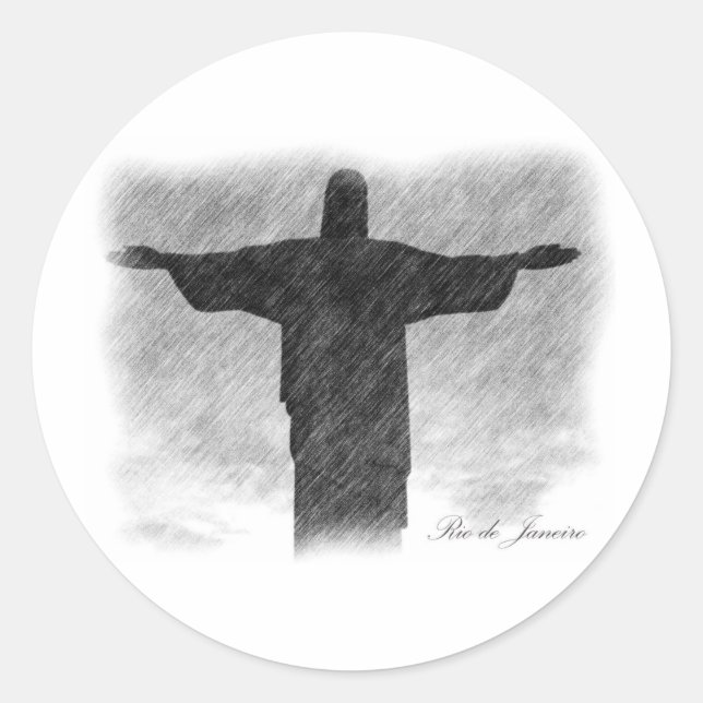 Christ Redeemer 1 Classic Round Sticker (Front)