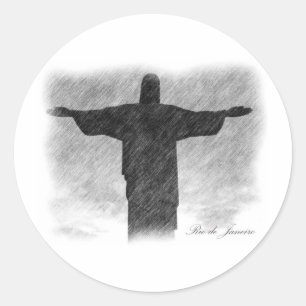Christ Redeemer 1 Classic Round Sticker