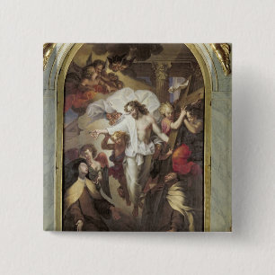 Christ Resurrected 15 Cm Square Badge