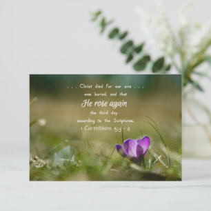 Christ Rose Again Crocus Card