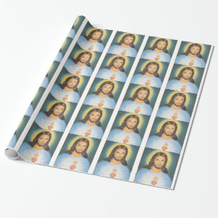 Christ sacred heart wrapping paper