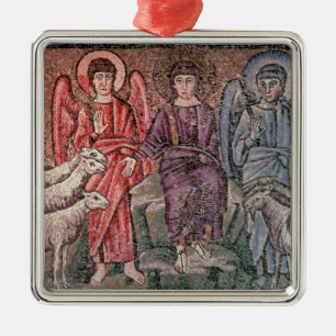 Christ Separates the Sheep from the Goats, 6th cen Metal Tree Decoration