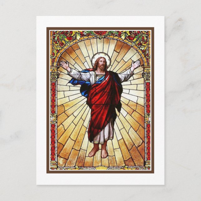 CHRIST Stained Glass Window  Postcard (Front)