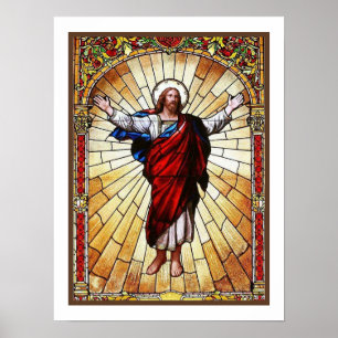 CHRIST Stained Glass Window  Poster