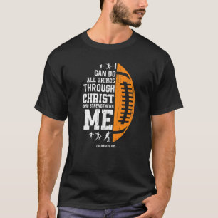 Christ Strengthens Me  Religious Christian Rugby T-Shirt