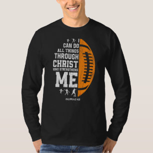 Christ Strengthens Me  Religious Christian Rugby T-Shirt