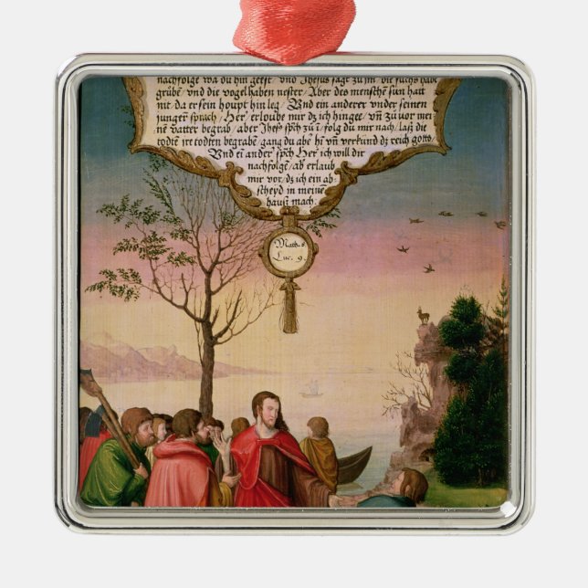 Christ teaching his disciples metal tree decoration (Front)
