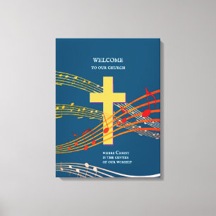 CHRIST THE CENTER Christian Worship Canvas Print