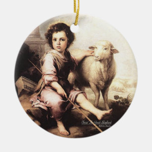 Christ The Good Shepherd Ceramic Tree Decoration